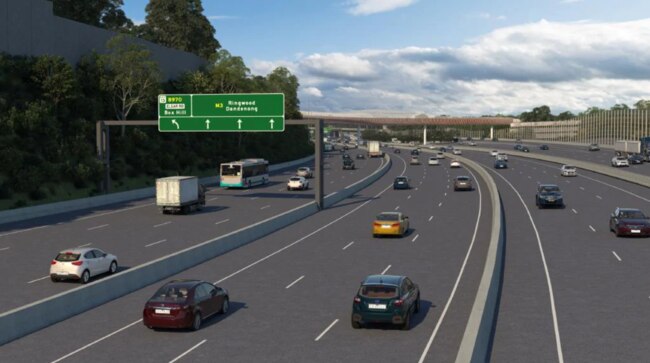 An artist’s impression of the North East Link. Picture: State Government