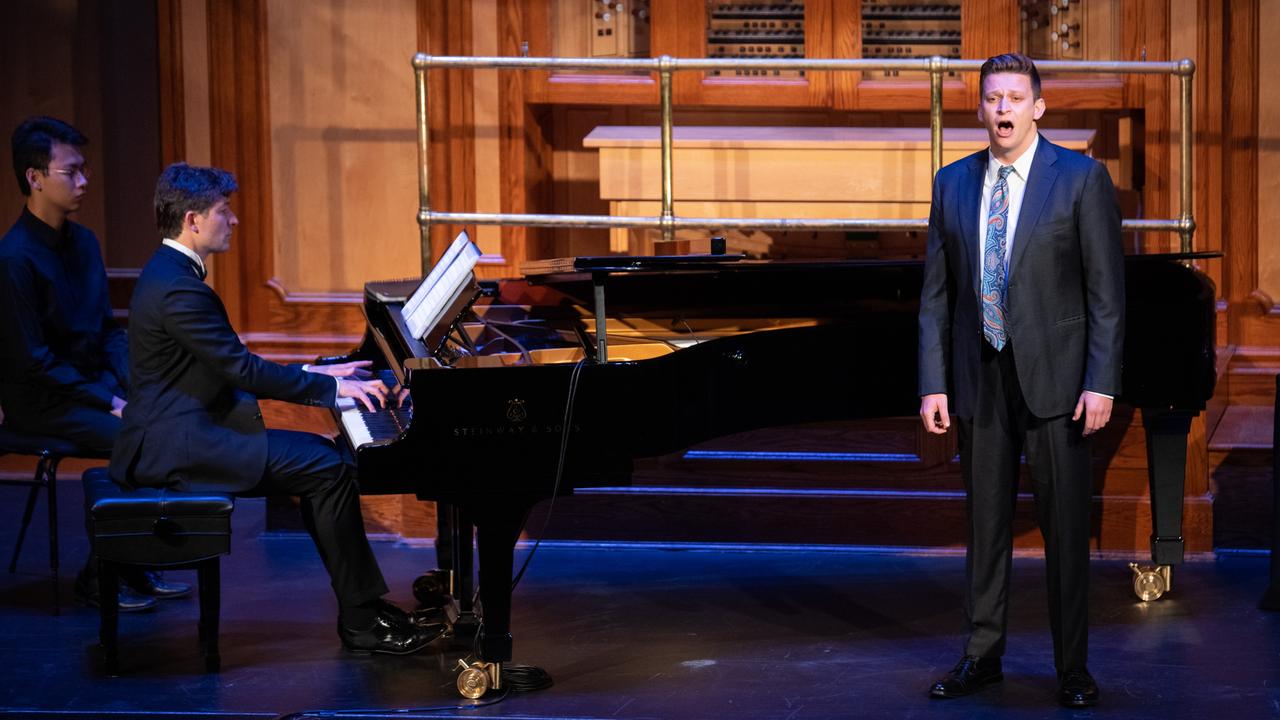 Aryeh Nussbaum Cohen (right) recital with pianist Konstantin Shamray at Adelaide Town Hall. Picture: Tony Lewis, suppliedl