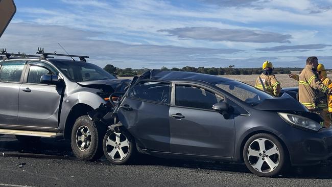 Multi-vehicle crash on Barwon Heads Rd in Connewarre on Friday February 28, 2025.