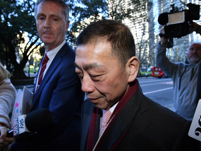 Ernest Wong leaves the NSW Independent Commission Against Corruption (ICAC) public inquiry into allegations concerning political donations in Sydney, Tuesday, September 3, 2019. (AAP Image/Joel Carrett) NO ARCHIVING