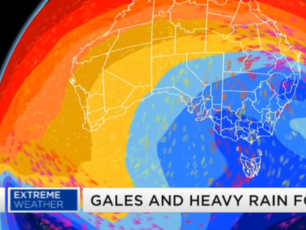 The upper air temperature will cause a “cold pool” across Australia this week. Picture: Sky News