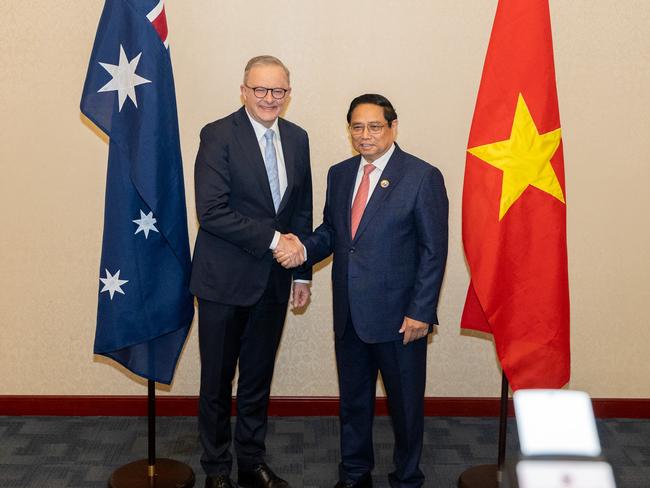 Australian Prime Minister Anthony Albanese meets with Prime Minister of Vietnam Pham Minh Chinh. Picture: Prime Ministers Office