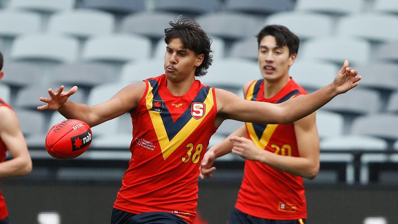 Could the Pies be the ones to spoil the party for Adelaide by bidding on Isaac Keeler. Picture: Dylan Burns/AFL Photos via Getty Images