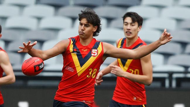 Could the Pies be the ones to spoil the party for Adelaide by bidding on Isaac Keeler. Picture: Dylan Burns/AFL Photos via Getty Images