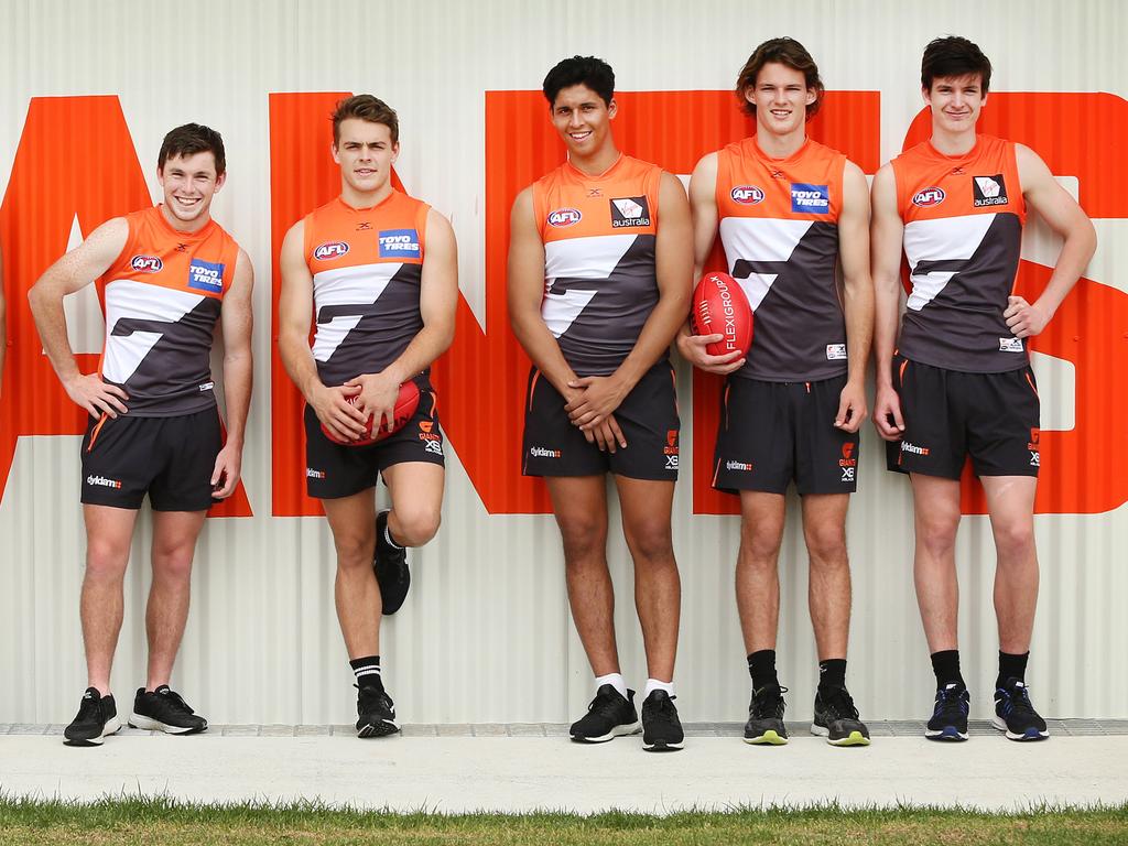 Daniels (L) and Sam Taylor (R) have become two of the Giants’ most important players after being drafted in 2017. Picture: Richard Dobson