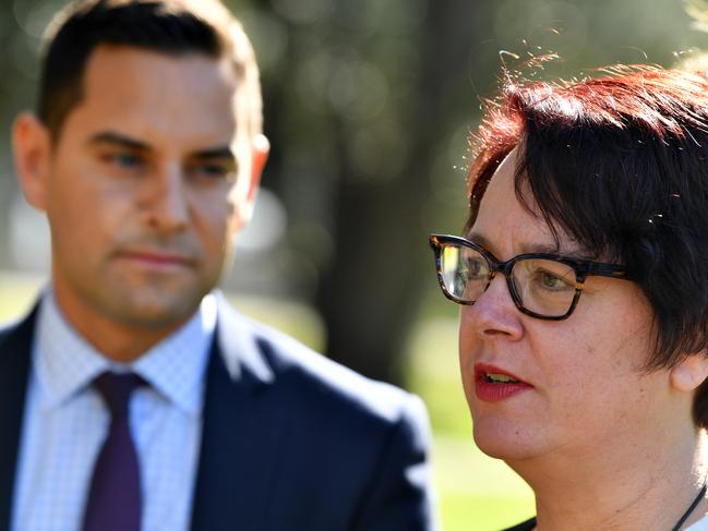 Alex Greenwich and Penny Sharpe were involved in introducing the abortion bill. Picture: Dean Lewins