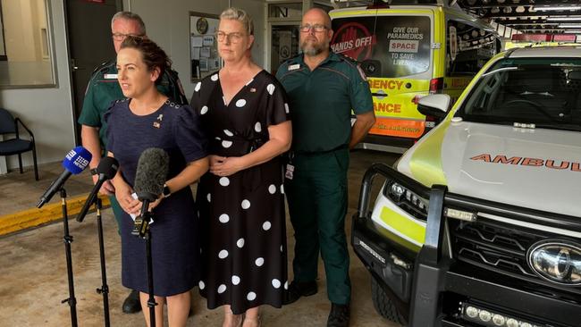 Lia Finocchiaro press conference with St John NT representatives and senior minister Marie-Clare Boothby