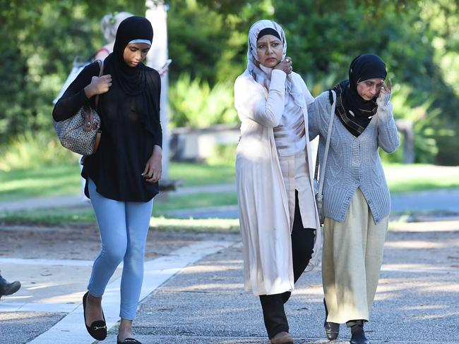 Shazia Edah-Tally’s family leave Sutherland Police Station.