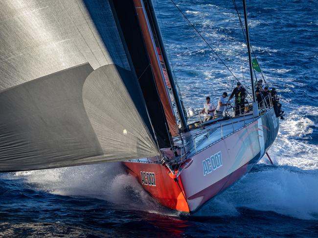 Andoo Comanche heading towards Hobart.  Sydney to Hobart 2022. Picture: Rolex/Andrea Francolini