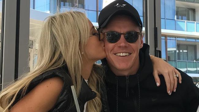 Roxy Jacenko kisses husband Oliver Curtis. Picture: Instagram