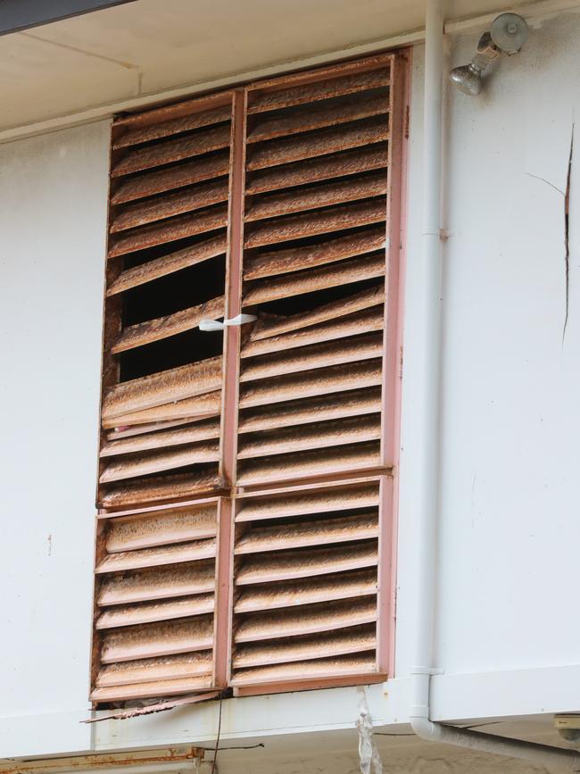 Broken blinds at the property. Picture Glenn Hampson