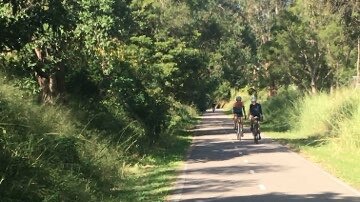 Riders and walkers on a cycle path at New Lambton to Wallsend are being terrorised by a motorbike gang. Supplied.