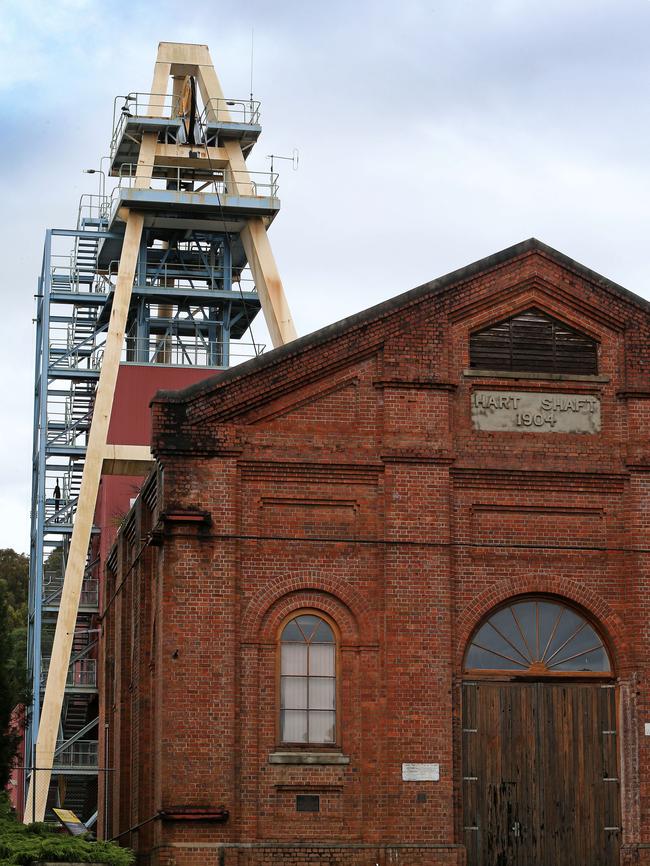 The giant A-Frame at the former mine site.