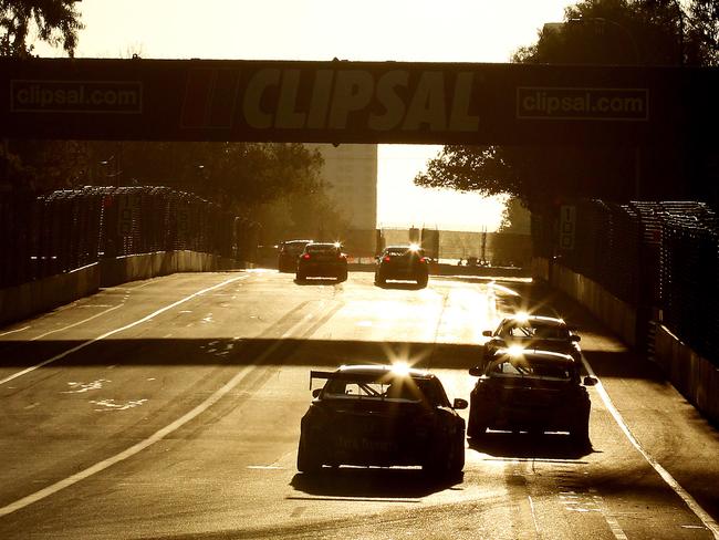 There is three hours and 15 minutes extra twilight racing at this year’s Adelaide 500 event. Picture: Sarah Reed