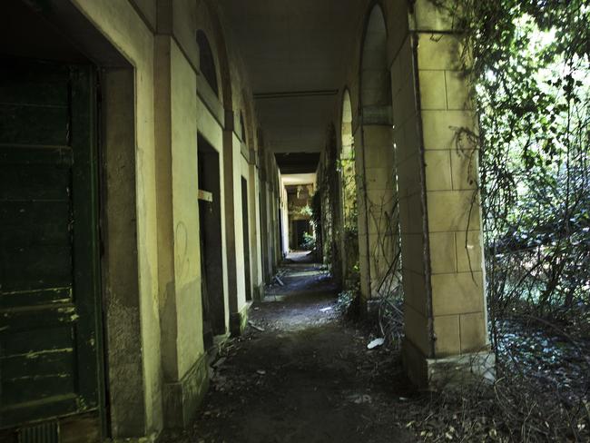 Empty corridors ... on Poveglia Island, Venice. Picture: Ella Pellegrini