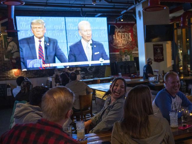 Donald Trump and Joe Biden squared off in the first presidential debate in late September. Picture: Getty Images