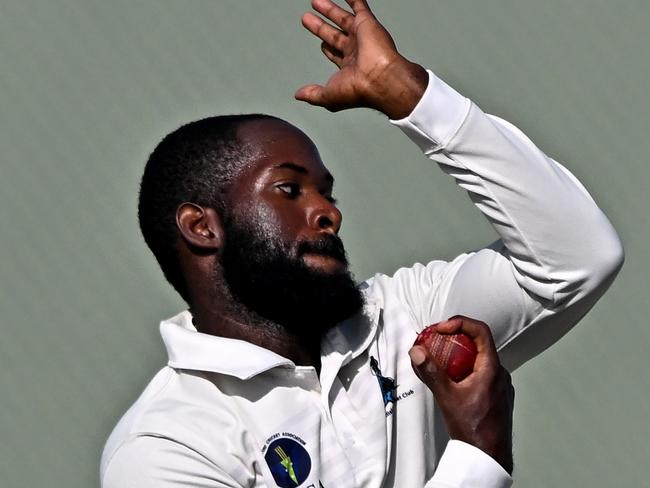 Sydenham-HillsideÃs Anthony Alleyne during the VTCA Sydenham-Hillside v PEGS cricket match in Hillside, Saturday, Feb. 11, 2023.Picture: Andy Brownbill