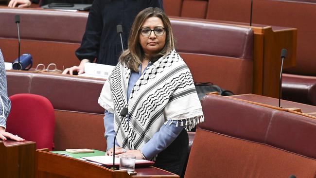 Senator Mehreen Faruqi says the past fortnight of parliament sittings has ‘broken her’. Picture: NewsWire / Martin Ollman