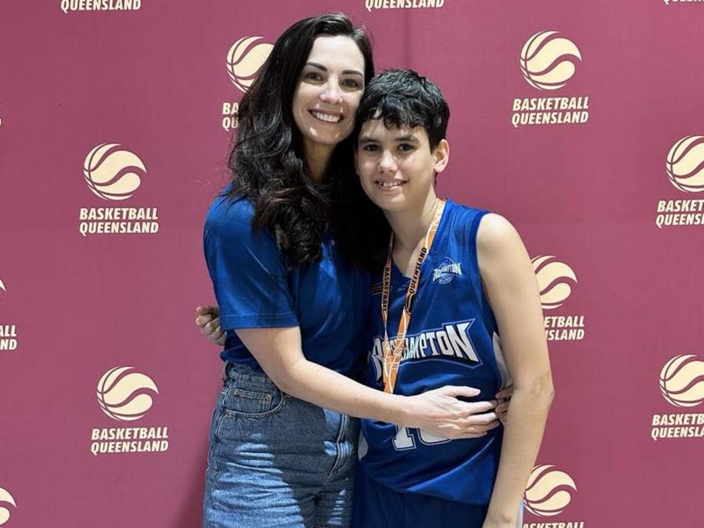 Kassie Hooper with son Chace Webber. who will play at the Basketball Championships First Nations Championships.