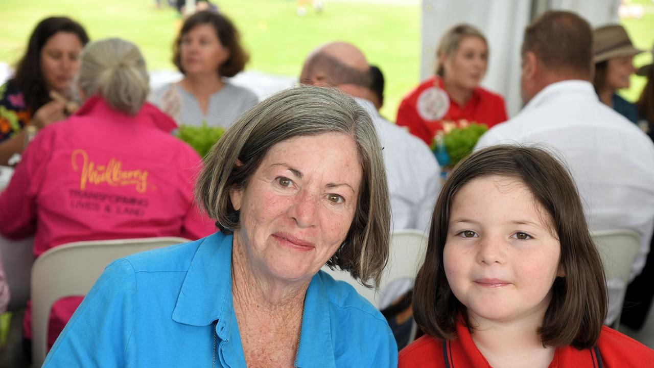 Charlotte Day and Marietta Mahony at the Mulberry Project Long Lunch. Heritage Bank Toowoomba Royal Show. Saturday March 26, 2022