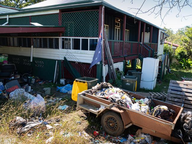 The house in Gin Gin, near Bundaberg on the Queensland coast, where Pheobe Bishop was living before she disappeared. Picture: Paul Beutel