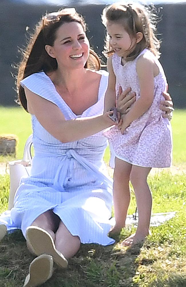 Princess Charlotte has a giggle with mum Kate, Duchess of Cambridge. Picture: James Whatling / Mega