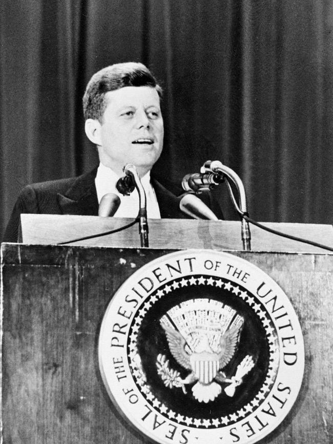 US President John F Kennedy