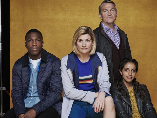 Ryan, The Doctor, Graham and Yaz are all back for the new season. Picture: Supplied/BBC