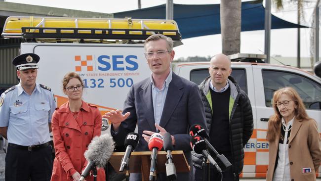 NSW Premier Dominic Perrottet at a press conference in Lismore on Monday, June 14. Picture: Facebook