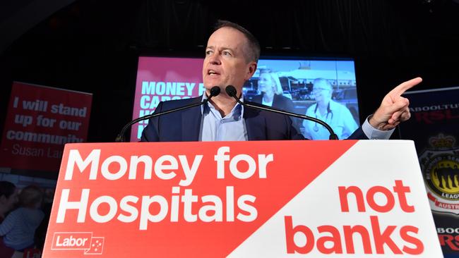 Federal Opposition Leader Bill Shorten at the launch of the Labor campaign for Longman on Sunday. Picture: AAP