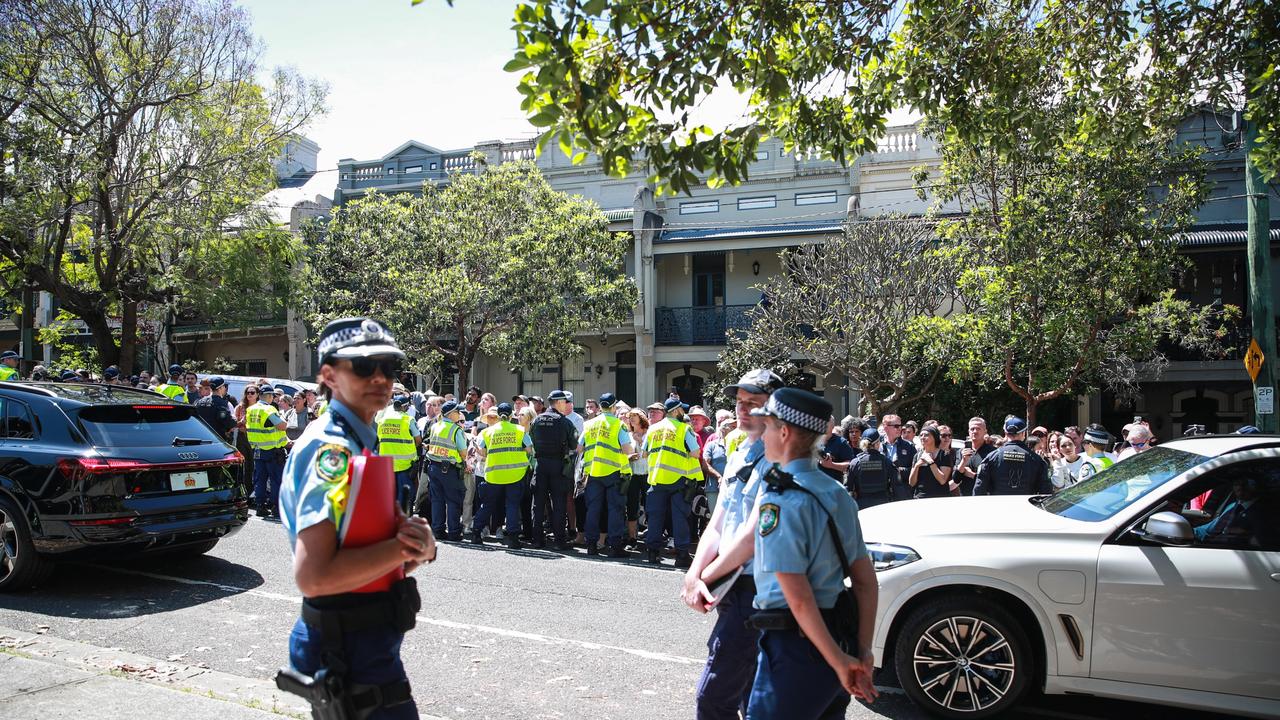 Crowds gather in Redfern to get a glimpse of the King. Picture: Getty