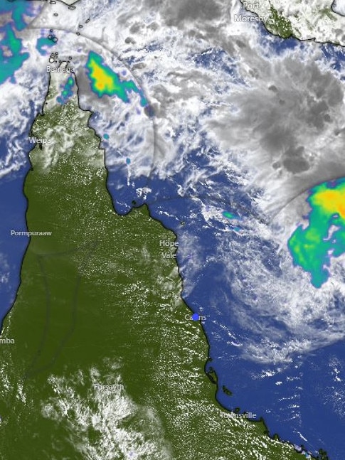 Bureau of Meteorology closely watches tropical low forms off the coast of Queensland. Picture: BOM