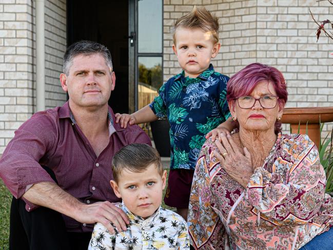 News, The Daily Telegraph, Bundaberg QLD 8.6.23 Dwayne Honor & his mum Judy Honor not happy with the news taht they can't get insurance. Photo Paul Beutel