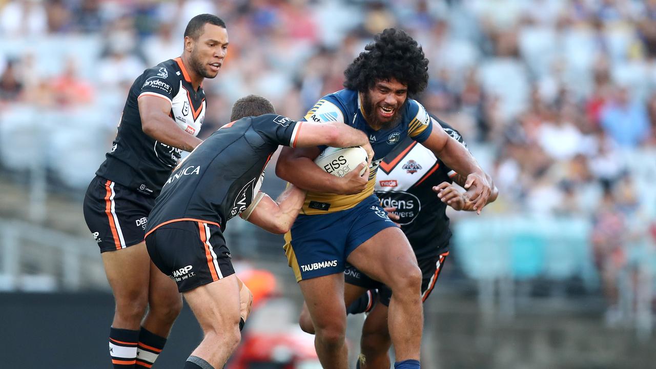 Papali‘I in action against Wests Tigers last year. Picture: Mark Metcalfe/Getty Images