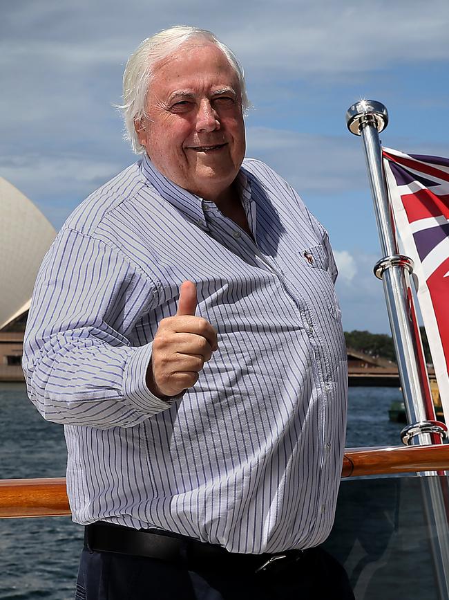 Clive Palmer on his superyacht ‘Australia’