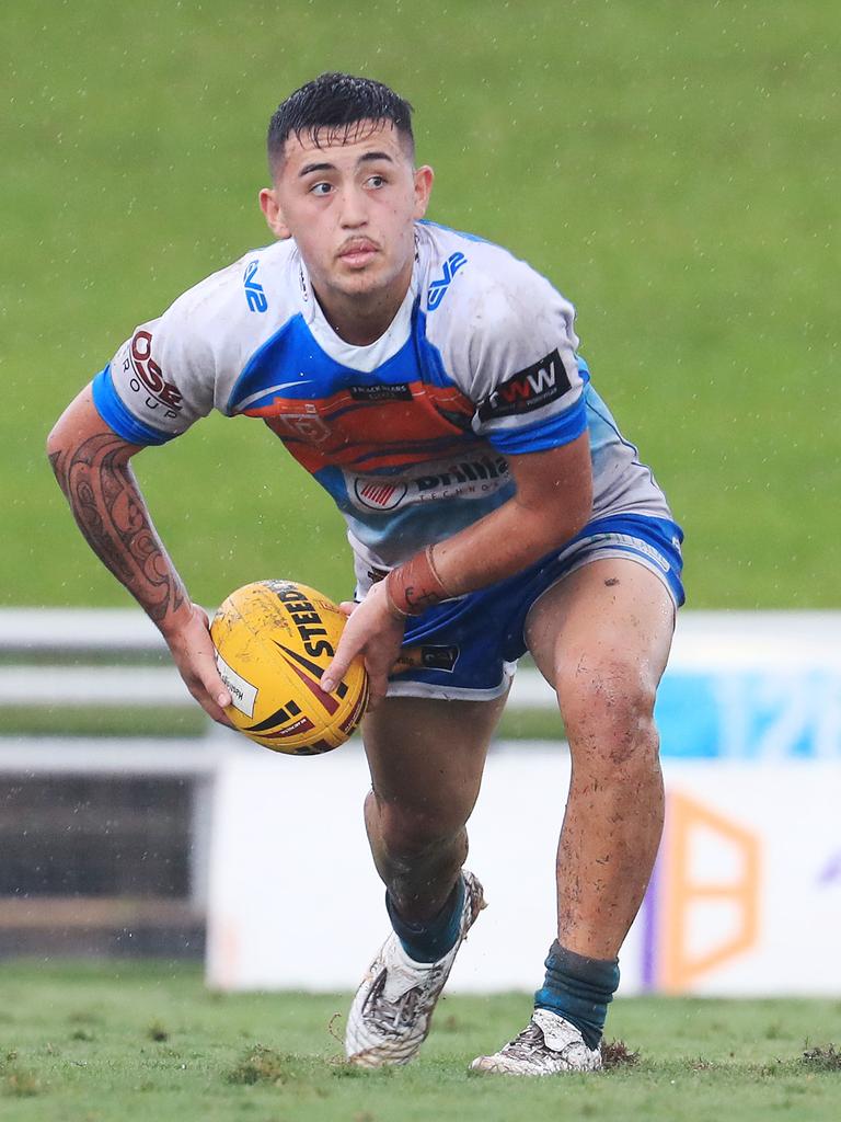 Josh Henderson in the Hastings Deering Colts Queensland Cup match between the Northern Pride and the Redcliffe Dolphins, held at Barlow Park. Picture: Brendan Radke