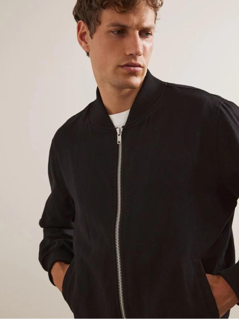 AERE Linen Blend Bomber Jacket. Picture: AERE