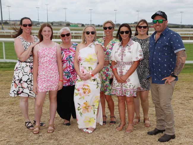 Lucy Saweas, Chloe Benis, Nicole Benis, Sue Does, Christian Jannike, Jenny Bowker and Cerry-Anne Lynn at the Pakenham Cup. Picture: Brendan Beckett