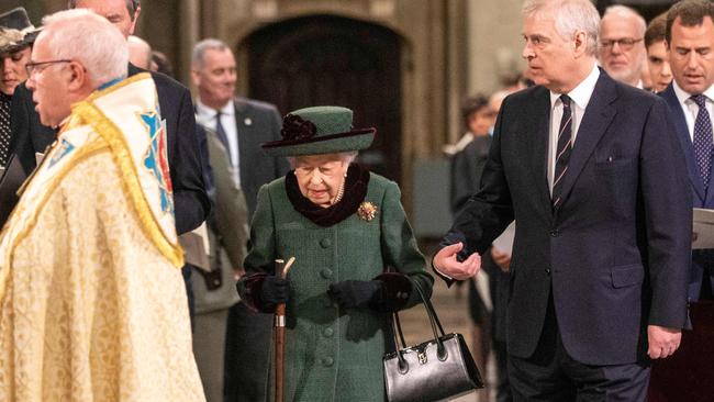 The Queen described Prince Andrew’s account of the Epstein drama as “intriguing”. Picture: Richard Pohle/AFP