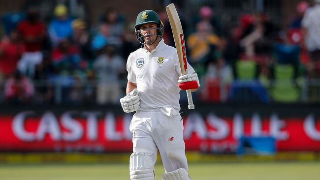 AB de Villiers reaches his half-century late on day two. Picture: AFP