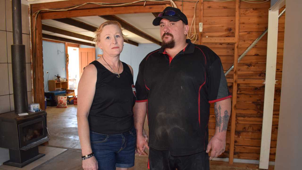 BROKEN: Penny and Sam Jakab were heartbroken to find their Tara property deserted by their tenants with thousands of dollars of damage left for them to repair.. Picture: Kate McCormack