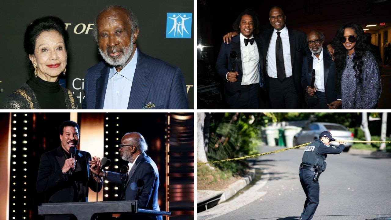Music legend Clarence Avant’s wife Jacqueline was reportedly shot and killed in a horrific robbery at their Beverly Hills home. Pictures: Getty Images