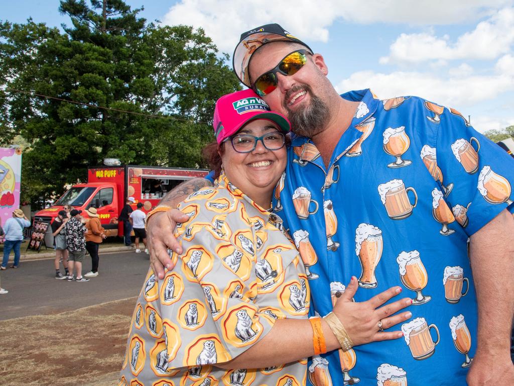 Stacey and Patrick Reeves. Meatstock - Music, Barbecue and Camping Festival at Toowoomba Showgrounds.Saturday March 9th, 2024 Picture: Bev Lacey