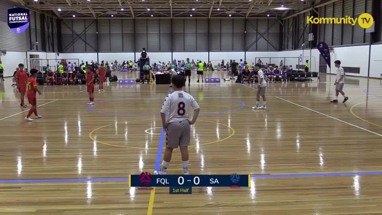 Replay: Football Queensland v Football South Australia (U13 Boys QF)  - 2025 National Futsal Championships Day 4