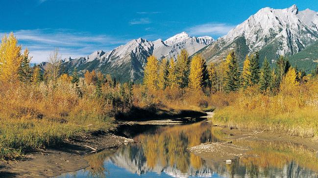 Canmore is located in Alberta’s Rocky Mountains, west of Calgary, and is known for summits like the Three Sisters and Ha Ling Peak. Picture: Supplied