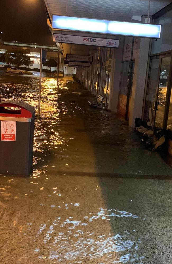 Flood water gushed into Just Brows despite a desperate effort to save the salon.