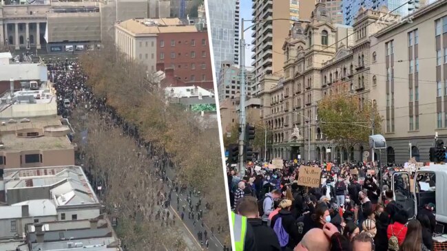 Melbourne protests: Thousands gather outside Parliament House for Black Lives Matter protest