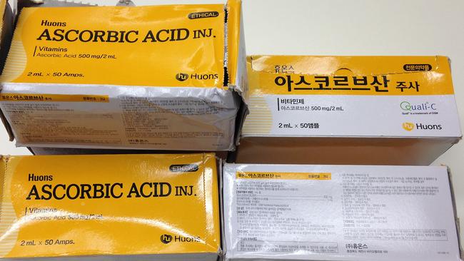 NSW Health raids have uncovered illegally imported, deadly substances in cosmetic clinics. Picture: NSW Health/AAP
