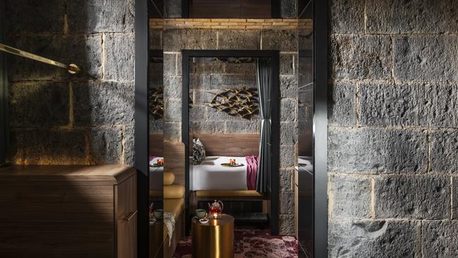 Prison cells turned into luxury hotel rooms.