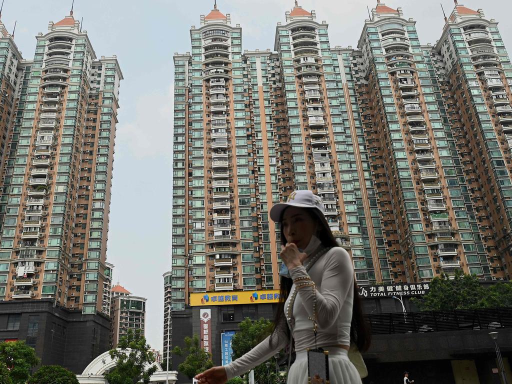 A housing complex by Chinese property developer Evergrande in Guangzhou, China's southern Guangdong province. Picture: Noel Celis / AFP.